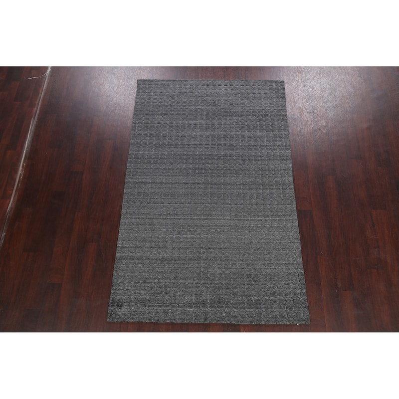 Stunning Geometric Modern Moroccan Oriental Area Rug Wool Handmade - 4'10" x 7'8"