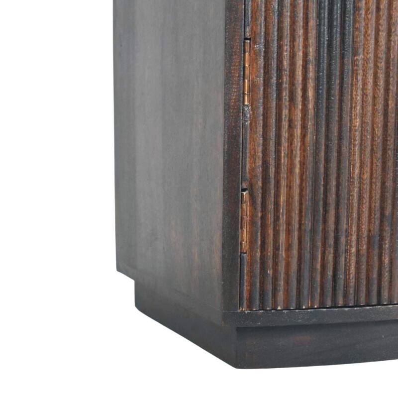 Solid Wood Milan Bedside,Brown,2-Doors,1-Drawers