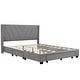 preview thumbnail 28 of 42, Queen Size Storage Bed Linen Upholstered Platform Bed with 3 Drawers