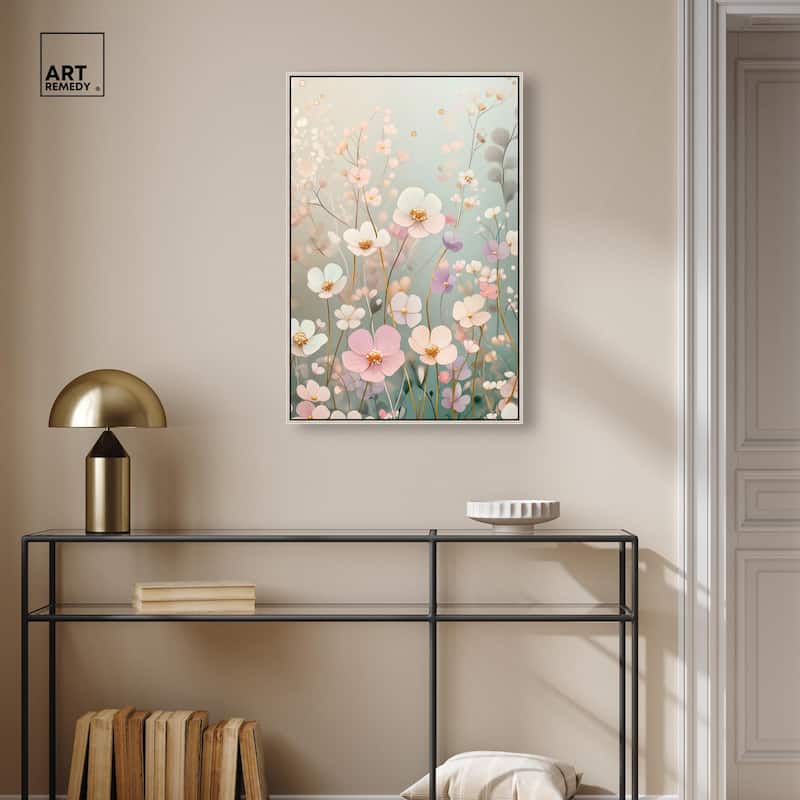 Tiny Blooms I Canvas by Art Remedy
