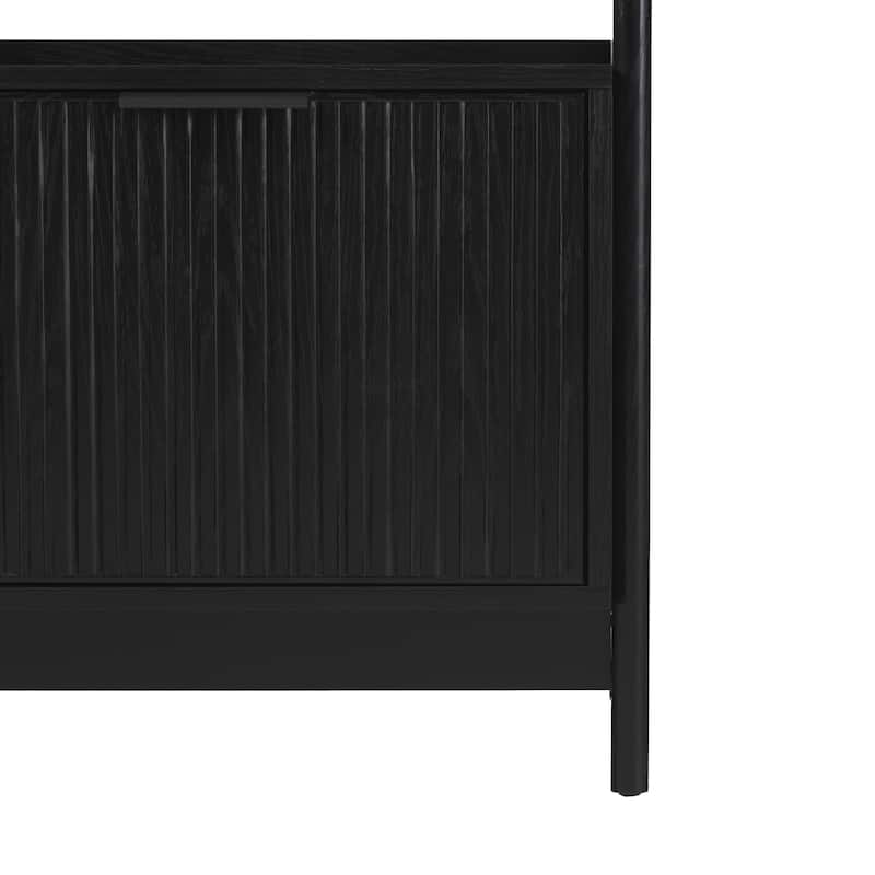 Transitional Narrow Bookshelf with Drawer on Bottom