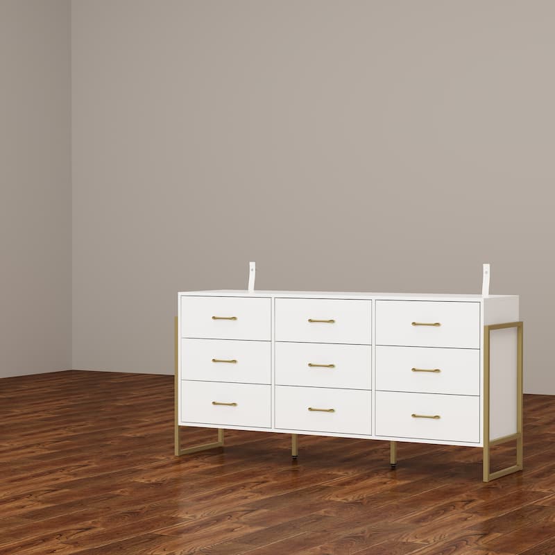 Large 61.4" Dresser - Abundant Storage, Timeless Design Drawers