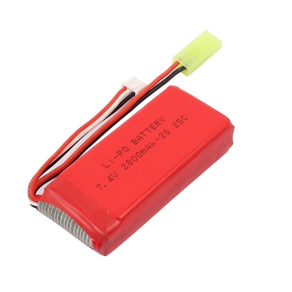 DC 7.4V 2800mAh Red Recycle Charging Lithium Battery Pack for RC Aircraft