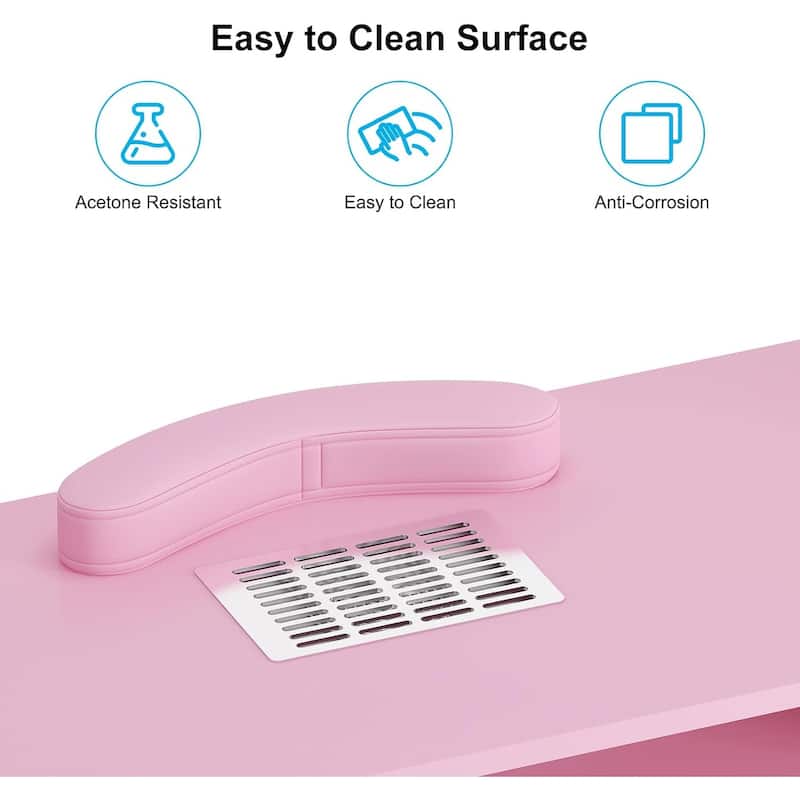 Manicure Nail Table, Professional Nail Table for Nail Tech with Visible Display Desktop