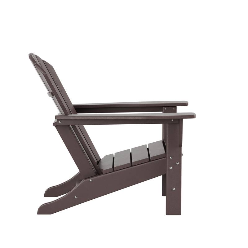 Altura Outdoor 5-Piece Adirondack Chair With Square Coffee Table Conversation Set