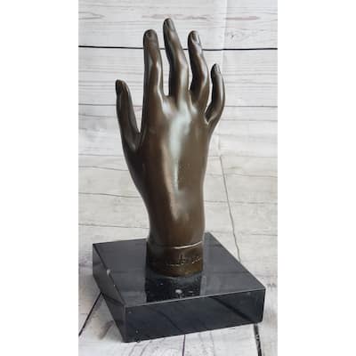 Hot Cast Salvador Dali Female Hand Genuine Bronze Sculpture Figurine Figure