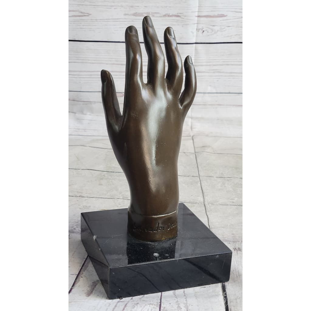 Hot Cast Salvador Dali Female Hand Genuine Bronze Sculpture Figurine Figure