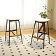 preview thumbnail 12 of 15, Modern Set of 2 Bar Stools with Backless Soft Cushion Metal Legs, Suitable for Living Room, Bedroom, and Dining Room