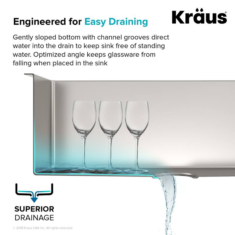 KRAUS Standart PRO Stainless Steel 27 inch Undermount Kitchen Sink