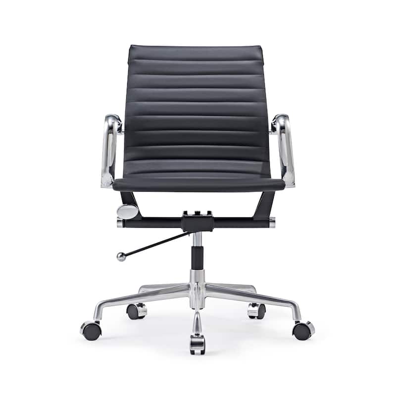 CAROCC Ribbed Computer Desk Office PU Chair Height Adjustable - N/A