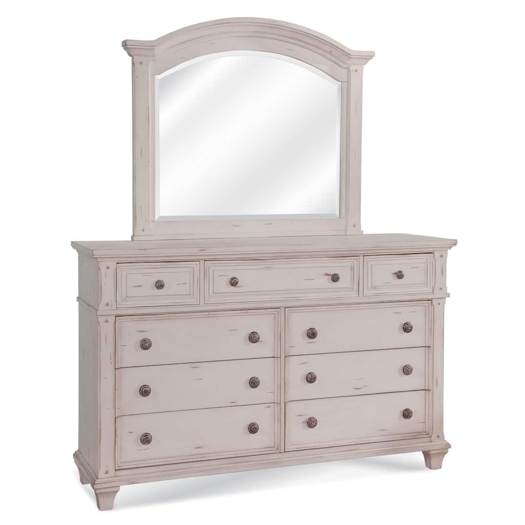 Harbor Point Vintage 9-Drawer Dresser and Optional Mirror