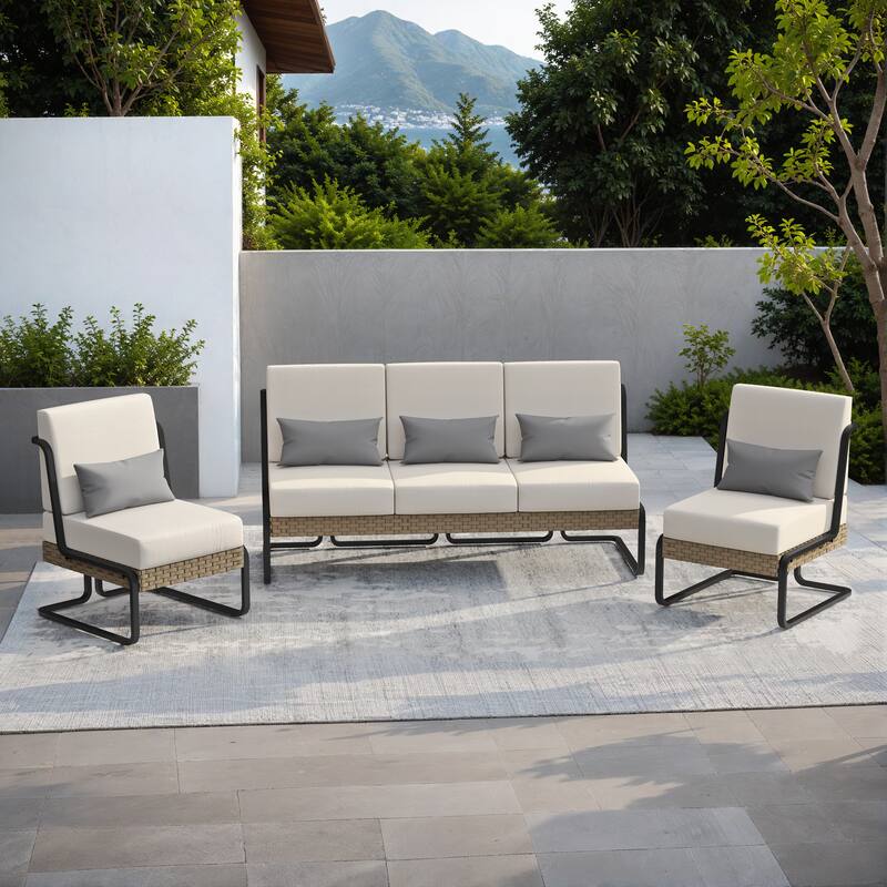 Corvus Akrotiri 3-piece Outdoor Conversation Seating Set