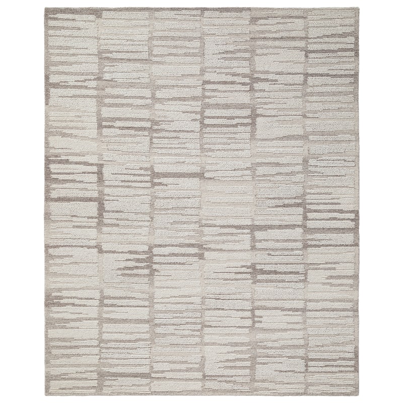Terra by Obeetee Dunes Birch Gray Rug - Cream/Onyx - 7'9" x 9'9"