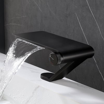 5.2"H Solid Brass Single-handle Bathroom Waterfall Sink Faucet