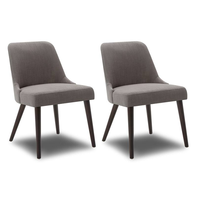 Spruce & Spring Lan Mid-Century Modern Dining Chair Set of 2 - Flint Grey