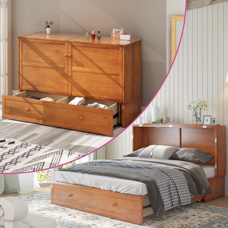 Dresser style deals murphy bed