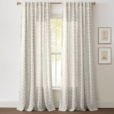 Lush Decor Doreen Delicate Floral Window Curtain Panels - 84" x 52"