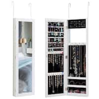 Shop Premium White Cheval Mirror Jewelry Cabinet Armoire Box Stand ...