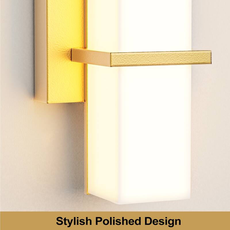Set of 2 Modern Minimalist Gold Wall Sconces