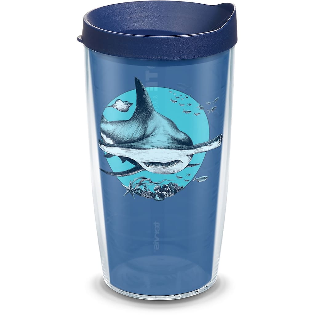 Tervis Mote Marine Aquarium Hammer Head Shark Made in USA Double Walled Insulated Travel Tumbler, Classic