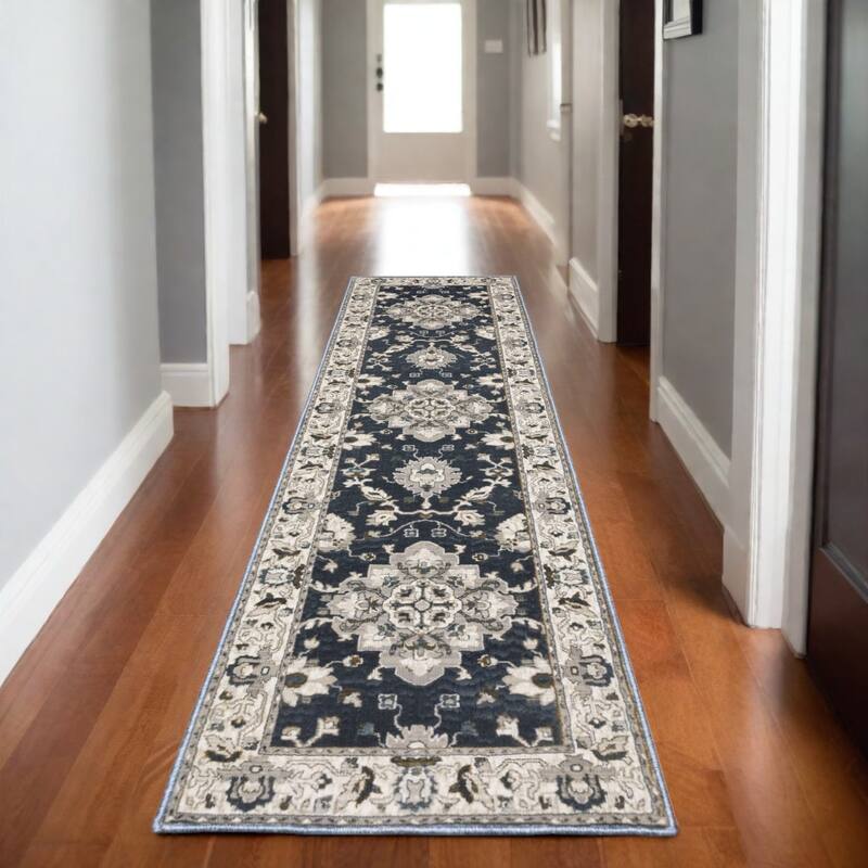HomeRootsOriental Traditional Runner Area Rug - 92.52' X '26.77' X '0.39