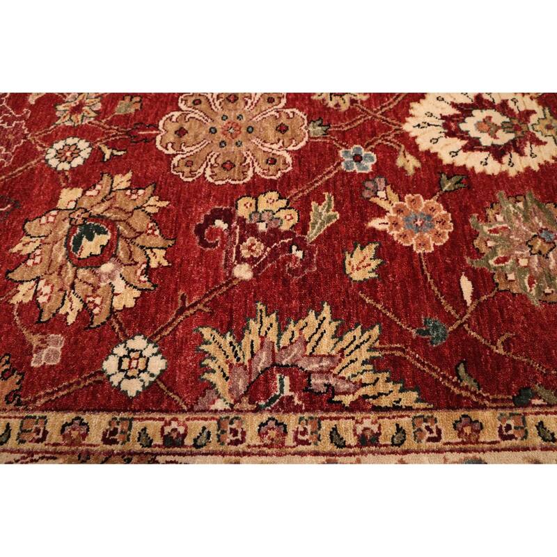 ECARPETGALLERY Hand-knotted Jamshidpour Dark Red Wool Rug - 7'11 x 10'0