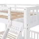 preview thumbnail 11 of 18, Reliable Safety Design Bunk Bed with Ladder and Drawers, Maximized Space, Full Over Twin & Twin, White