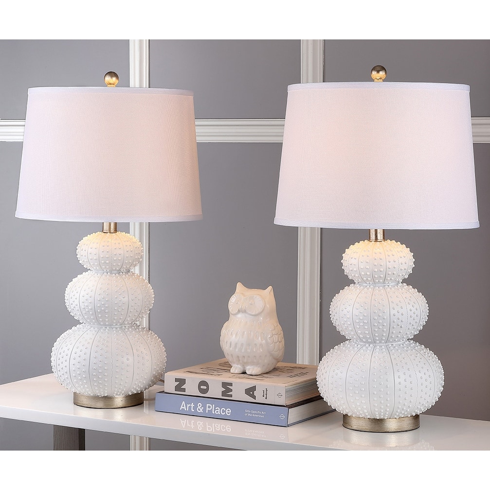 SAFAVIEH Lighting Nikita 29-inch Off-White Gourd Table Lamp (Set of 2) - 16"x16"x28.5" - 16Wx16Dx29H
