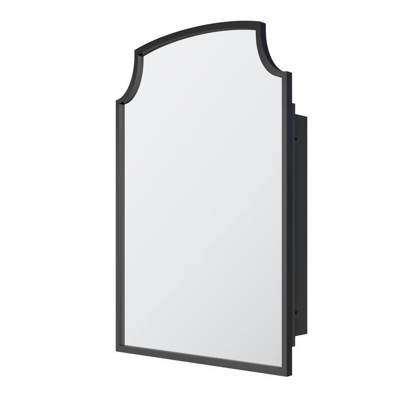 Farmhouse Bathroom Medicine Cabinet with Mirror Wall-Mounted Storage Cabinet with 3 Shelves Bathroom Organizer - 29.9" x 19.7"