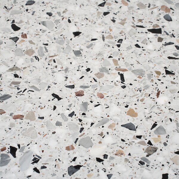 Terraforma 24x24 in. White Honed Terrazzo Large Wall and Floor