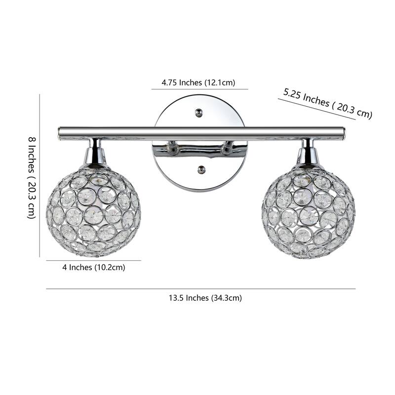 Beverly Iron/Glass Contemporary Glam LED Vanity Light, by JONATHAN Y