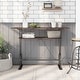 preview thumbnail 4 of 13, Furniture of America Lodz Rustic Metal 47-inch Open Shelf Bar Table