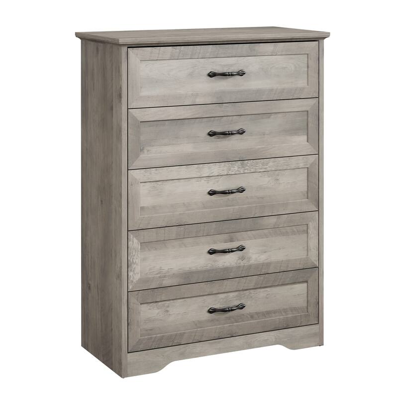 5/6 Drawer Dresser, Modern Wood Storage Chest Organizer for Clothes, Bedroom