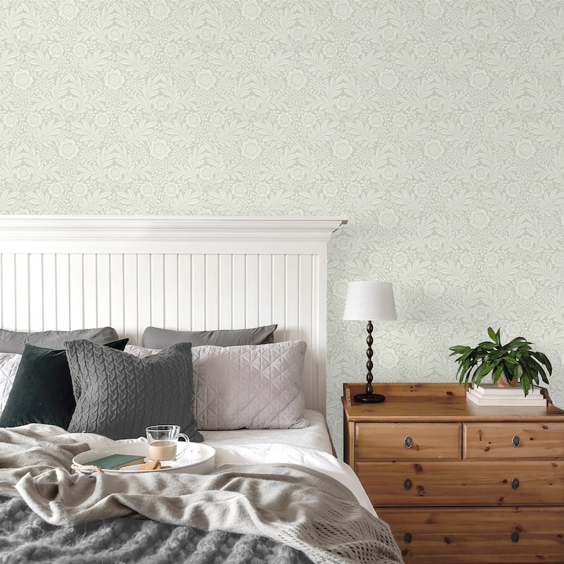 Fine Decor Camille Light Grey Damask Wallpaper