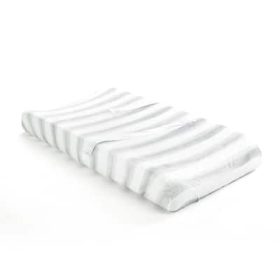 Lush Decor Watercolor Stripe Soft & Plush Changing Pad Cover - 32" x 16" x 5"
