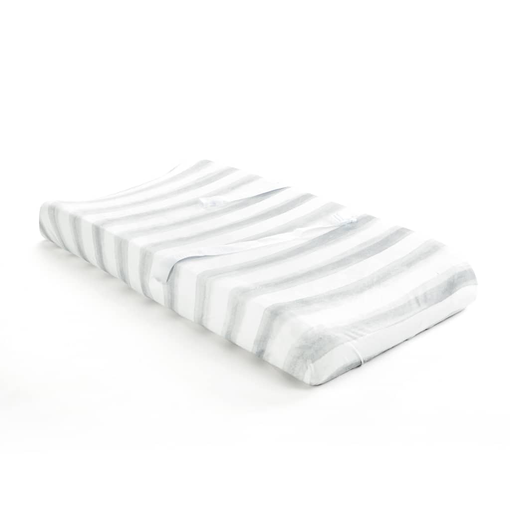 Lush Decor Watercolor Stripe Soft & Plush Changing Pad Cover - 32" x 16" x 5"