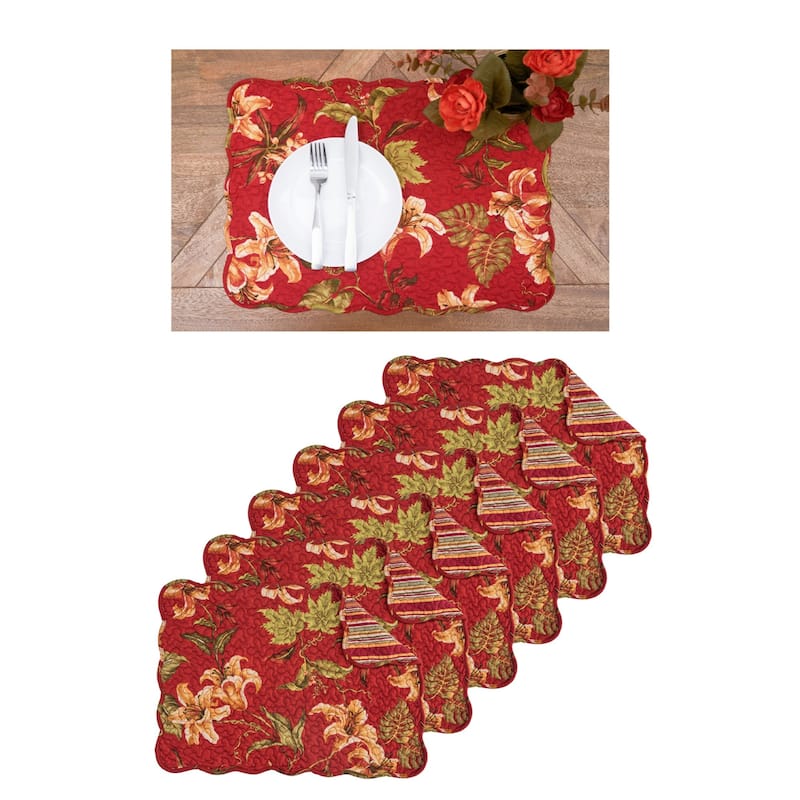Camille Quilted Placemat Set 6