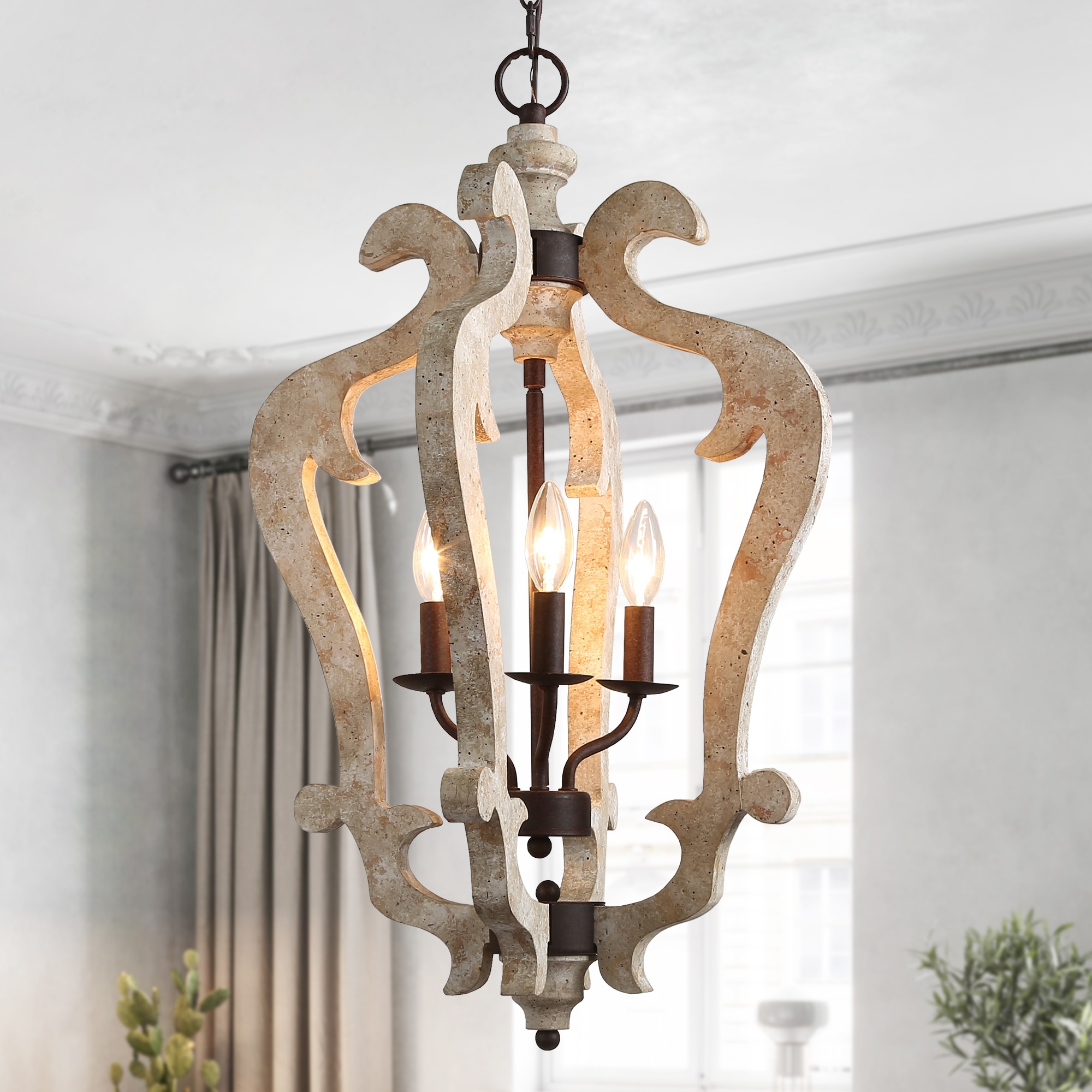 Wooden chandelier lights cheap