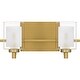 preview thumbnail 3 of 6, Kolt 2-Light Brushed Gold Bath Light