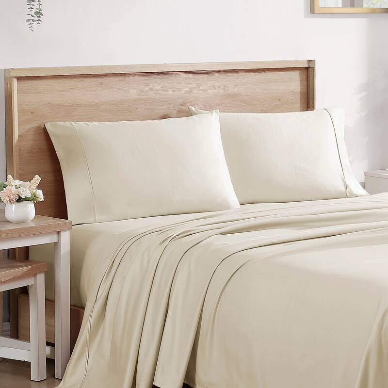 Porch & Den Samuelson 400 Thread Count Cotton Sateen Sheet Set On