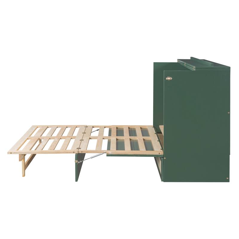 Queen Size Murphy Bed with Versatile Storage & Large Drawers