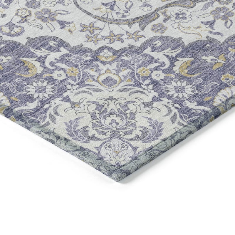HomeRoots Medallion Traditional Rectangle Outdoor Rug