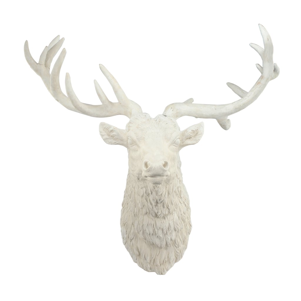 Magnesia Deer Head Wall Accent, White