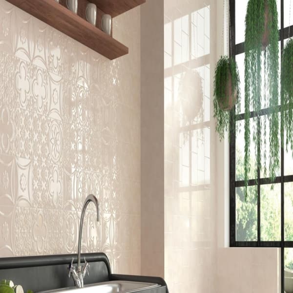 slide 2 of 13, The Tile Life Coat of Arms 5.9x5.9 Ceramic Textured Wall Tile