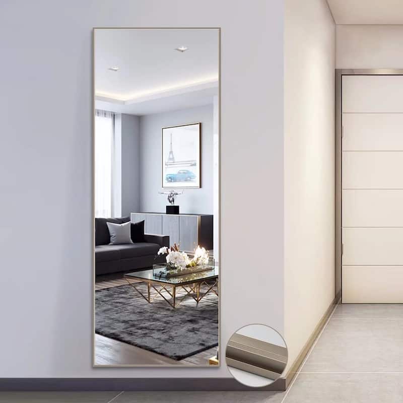 Dovelina Modern Full Length Floor Mirror - Freestanding Vanity Mirror for Bathroom or Living Space