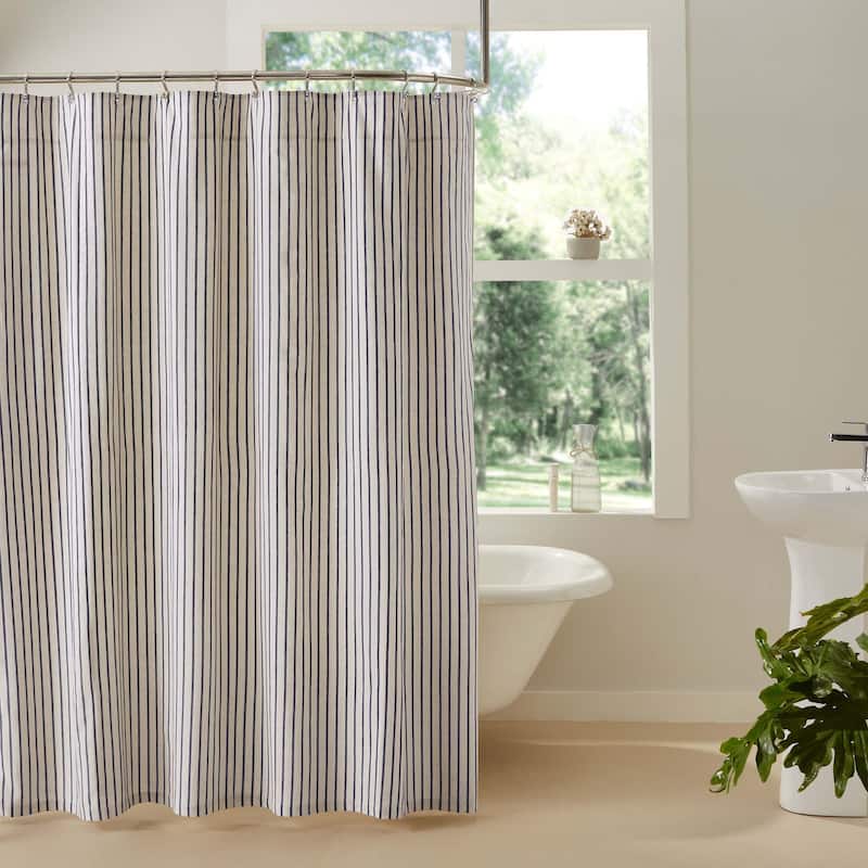 Kaila Ticking Stripe Shower Curtain 72x72