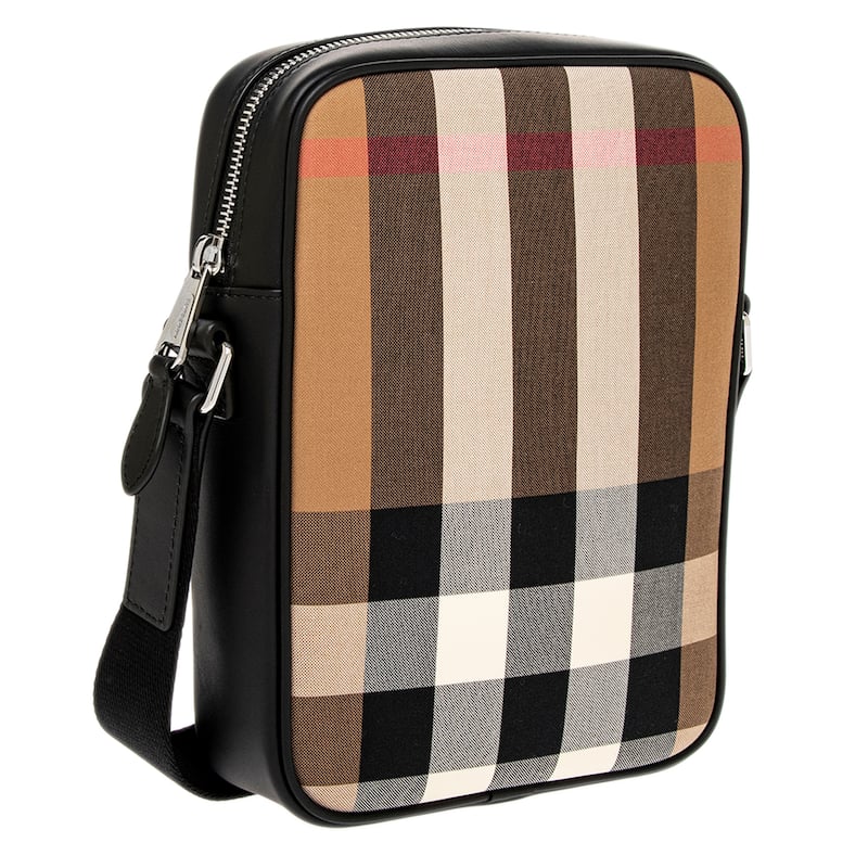 Burberry Check Canvas Croccbody Bag