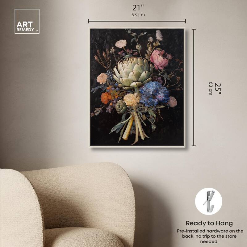 Moody Artichoke II Canvas by Art Remedy