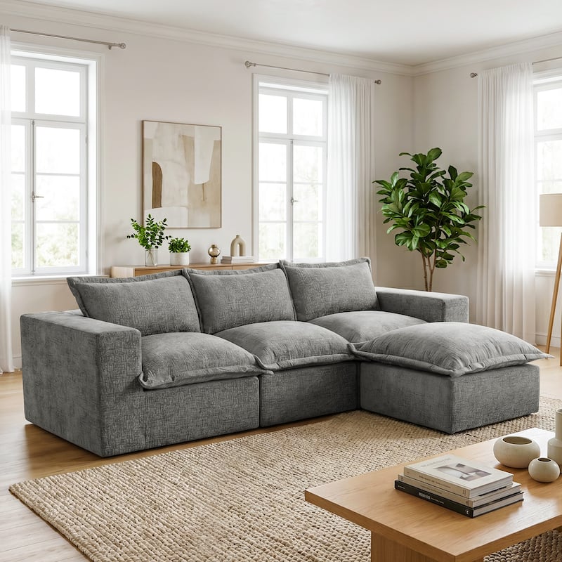 Comfy Cloud Couch Plush Modular Sectional Sofa For Living Room