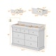 preview thumbnail 9 of 14, White Baby Changing Table Dresser with 7 Drawers Nursery Storage Cabinet for Infant Essentials Chest